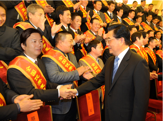 2009年11月，胡錦濤總書記會見全國優秀複原退伍軍人。